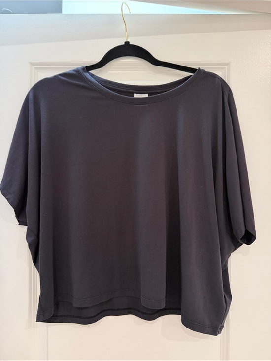 Athleta Tops - Athleta Black Cropped Relaxed Tee | Size Large